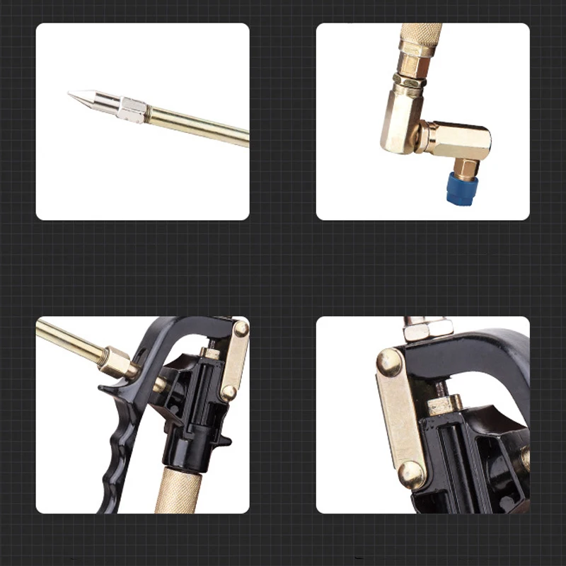 Universal Grease Gun and Manual Direction Filler Injector Nozzle for Pneumatic Grease Pump Injector Grease Lubricator