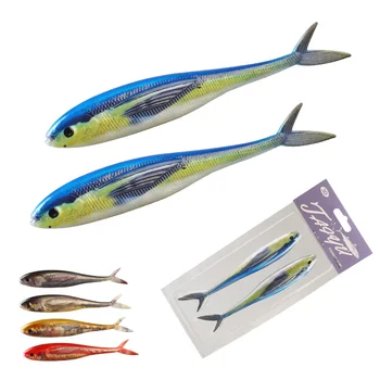 Cheery DN 12.5cm 11g Fluke Lure Split Tail Soft Plastic Fishing Lure Swimbait Bass Shad Fishing Lure De Pesca Soft Bionic – Soft Lure – view 3