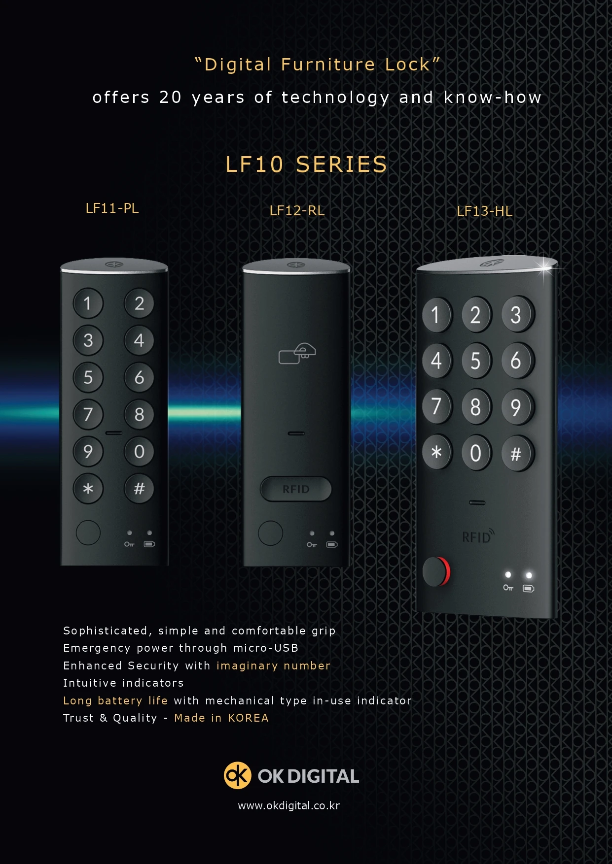 Korean Ok Digital Smart Electronic Digital Code Latch Password