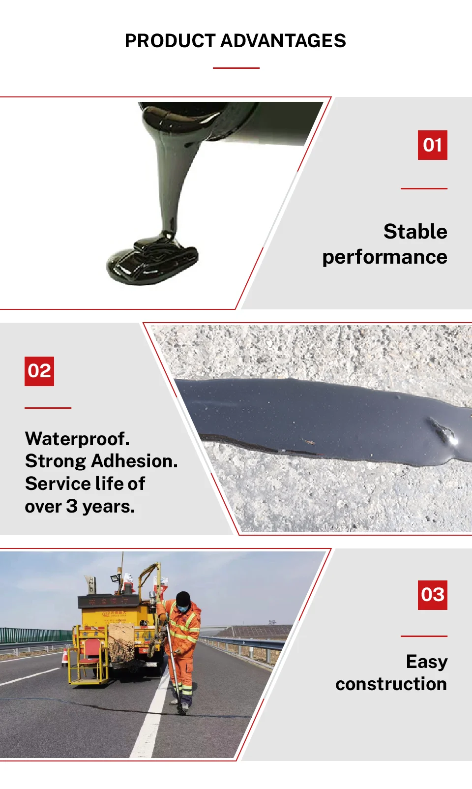 Driveway Crack Filler Bitumen Sealant For Crack Repair Road Crack