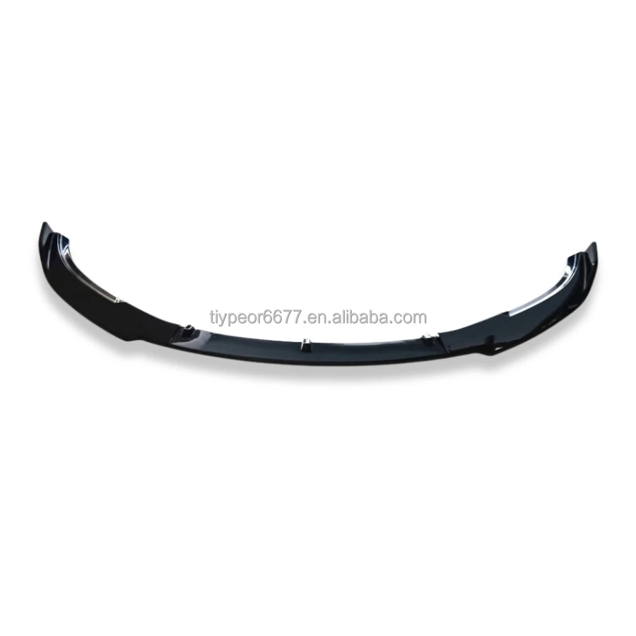 product glossy black front bumper lip spoiler splitter for tesla model 3 2017   2023 2022 abs 3pcs modified car-7