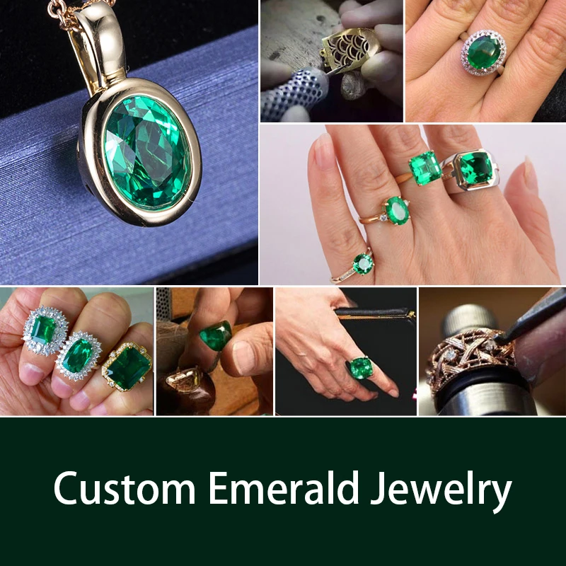 Colombia Lab Grown Emerald Synthetic Emerald Stone Hydrothermal Lab Created Emerald Pear Cut