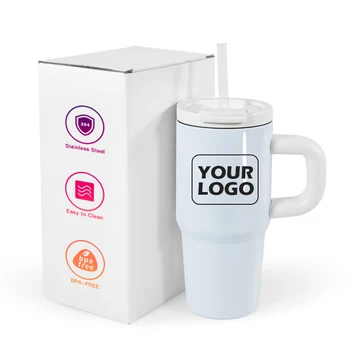 Sublimation Blanks Stainless Steel Kid Tumbler Double Wall Insulated Vacuum 14oz Coffee Mug With Lid and Straw