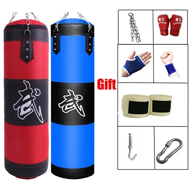 Sturdy Boxing Bag for Home Gym 60cm-120cm Hanging Punching Bags Hook Sandbag 