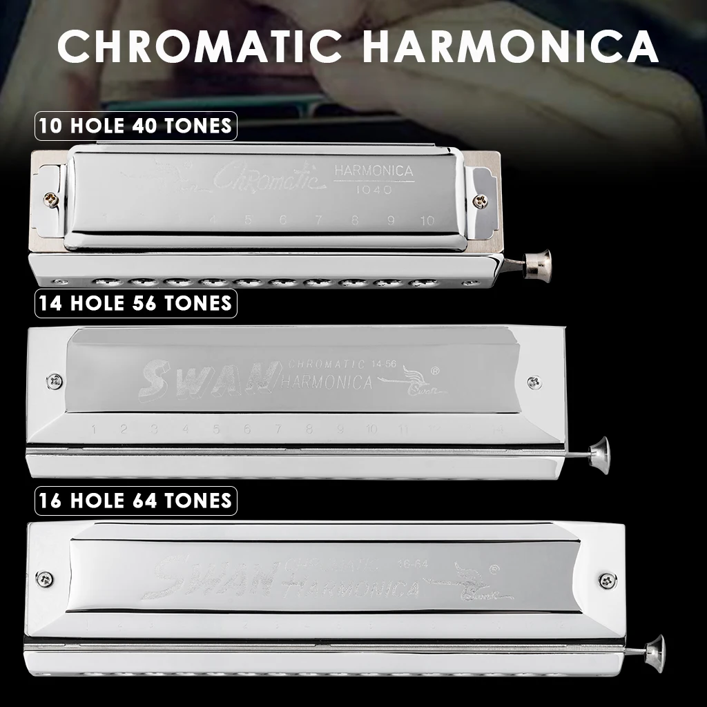 NAOMI Swan Chromatic Harmonica - Precision & Quality
