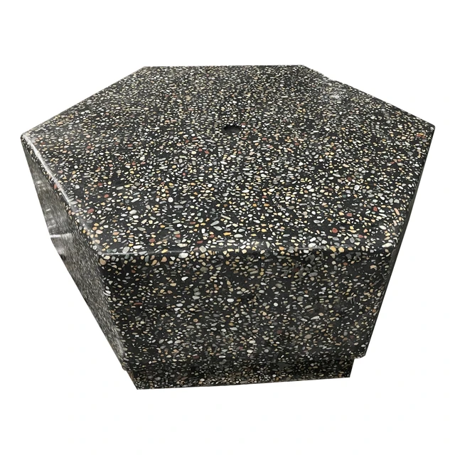 Artificial Stone Customized Personalized Cylinder Shape Handmade Concrete Garden Terrazzo Stool