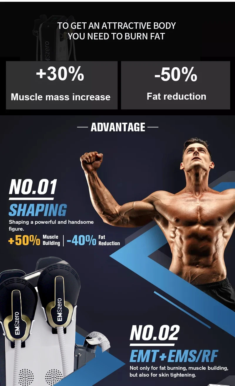 Professional EMSzero 2025 ems neo sculpting Slimming Machine 15 Tesla Hi-emt RF Nova Body Sculpture Muscle Stimulator RF 6500W