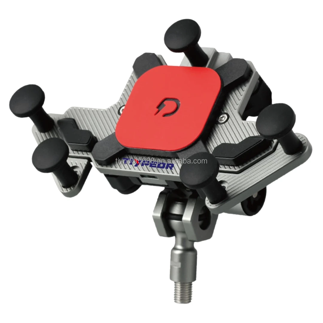 product tiypeor universal motorcycle bicycle bracket maglev shock absorption 15w wireless charger mobile phone 360 degree adjustment-7