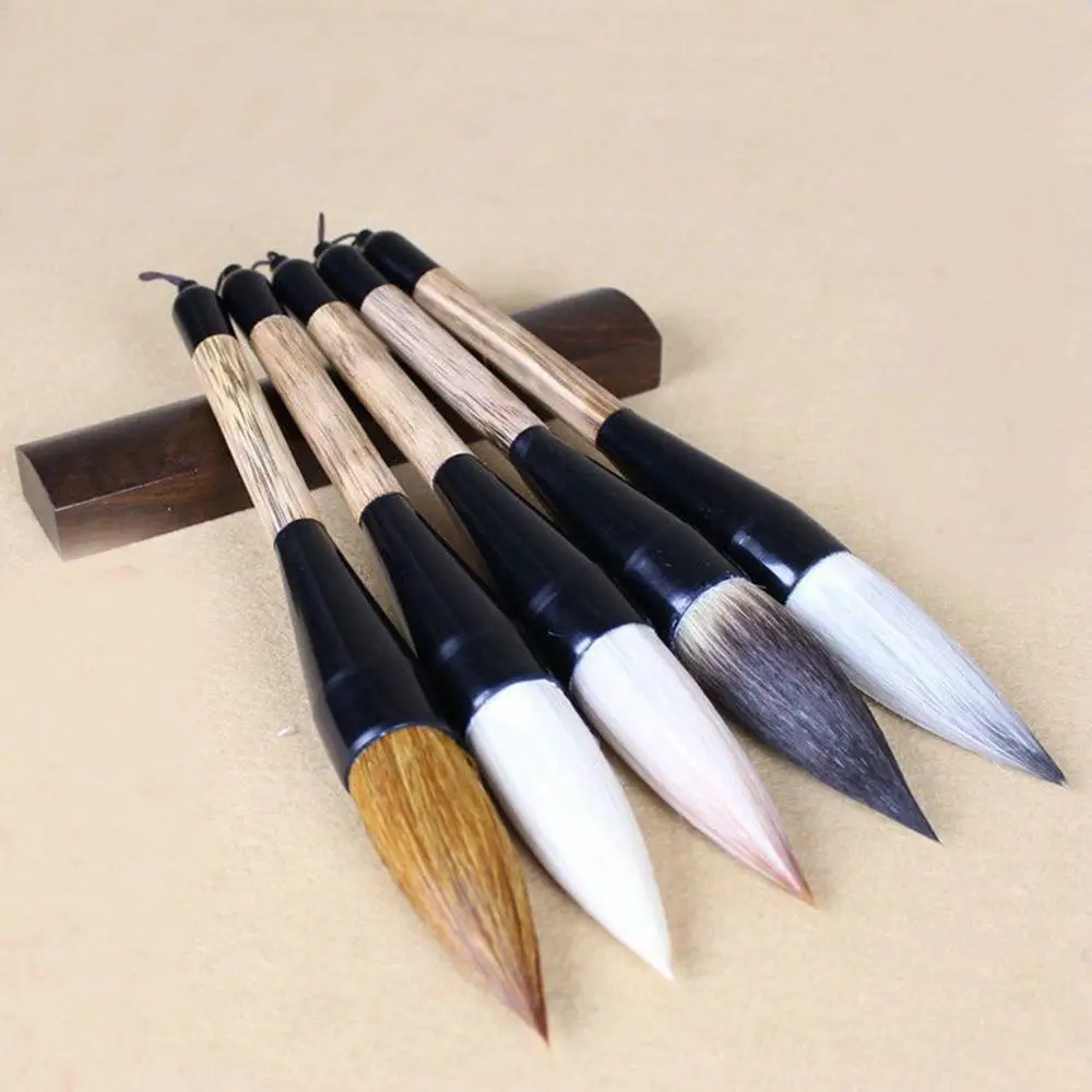 Bamboo Shaft Oil Painting Art Paint Brush Brush Pen Goat Hair Calligraphy Brush 