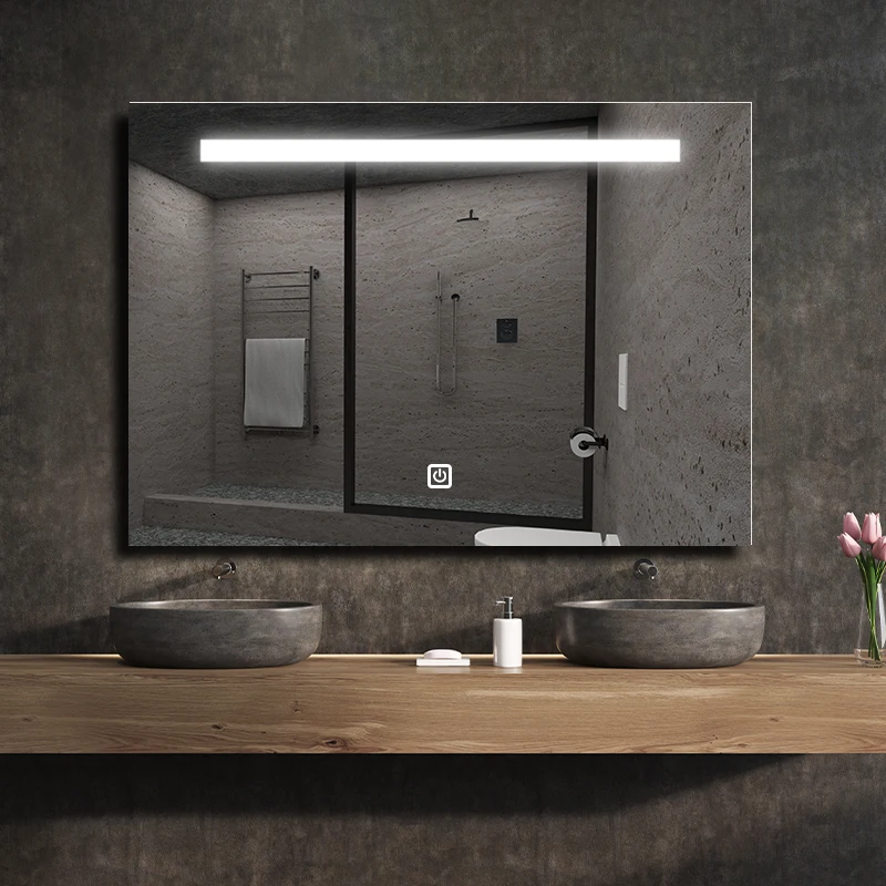 2023 Hotel Bathroom Mirror Two Side Light Touch Switch Sensor Led