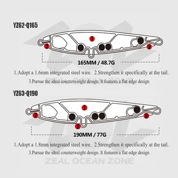 165mm 48.7g ABS Printed Floating Pencil Popper Lure for Saltwater Ocean Boat Fishing Targeting Tuna with Topwater Action – Popper – view 3