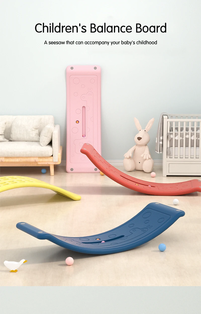 product children custom toddler toys plastic curvy trainer wobble surf yoga stability trainer kids balance board for fitness-2