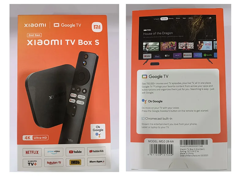 Xiaomi Mi Tv Box S 2ª Geração 4k Mdz-28-aa Google Tv