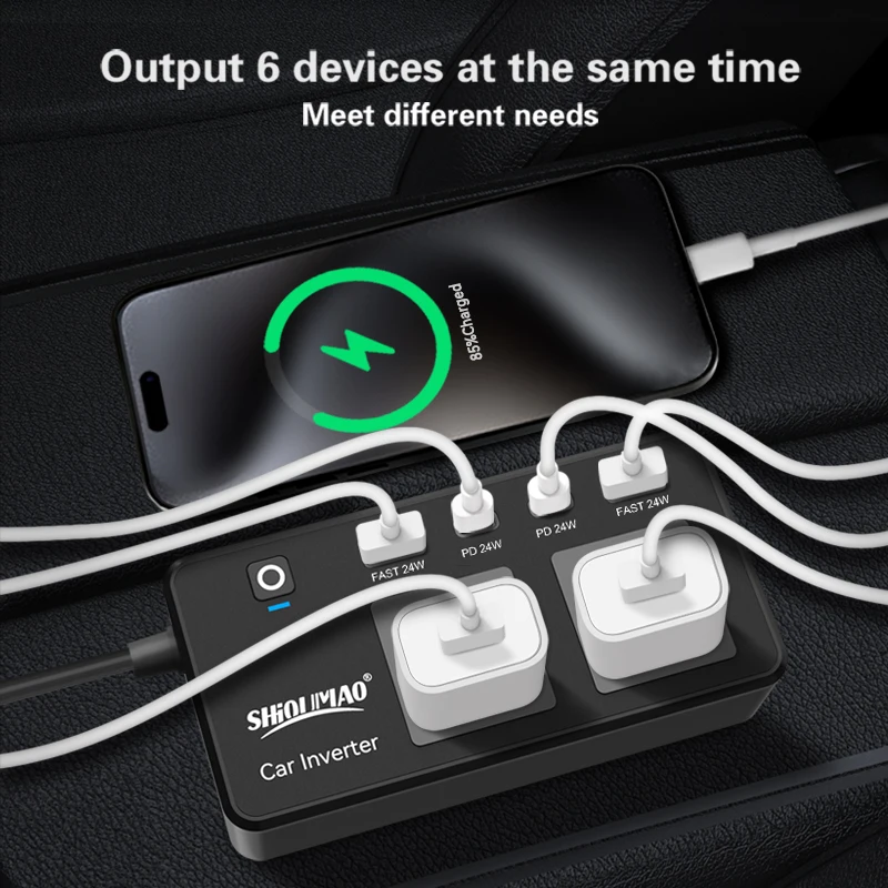 car power inverter cigarette lighter WESTWARD, Input, 85 W Continuous Output Power, - 1YAY1|1YAY1 Yes Usage Pure Sine Wave Power Inverter