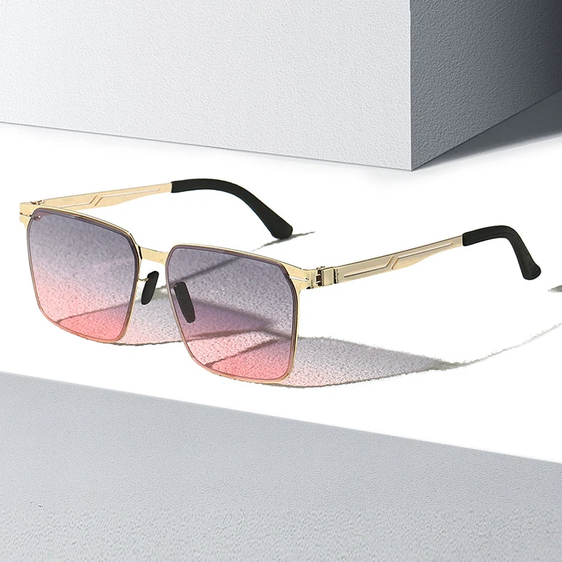 NWOGLSS 9388 Quality Custom Metal Frame Shades 2024 Trendy Designer Sunglasses