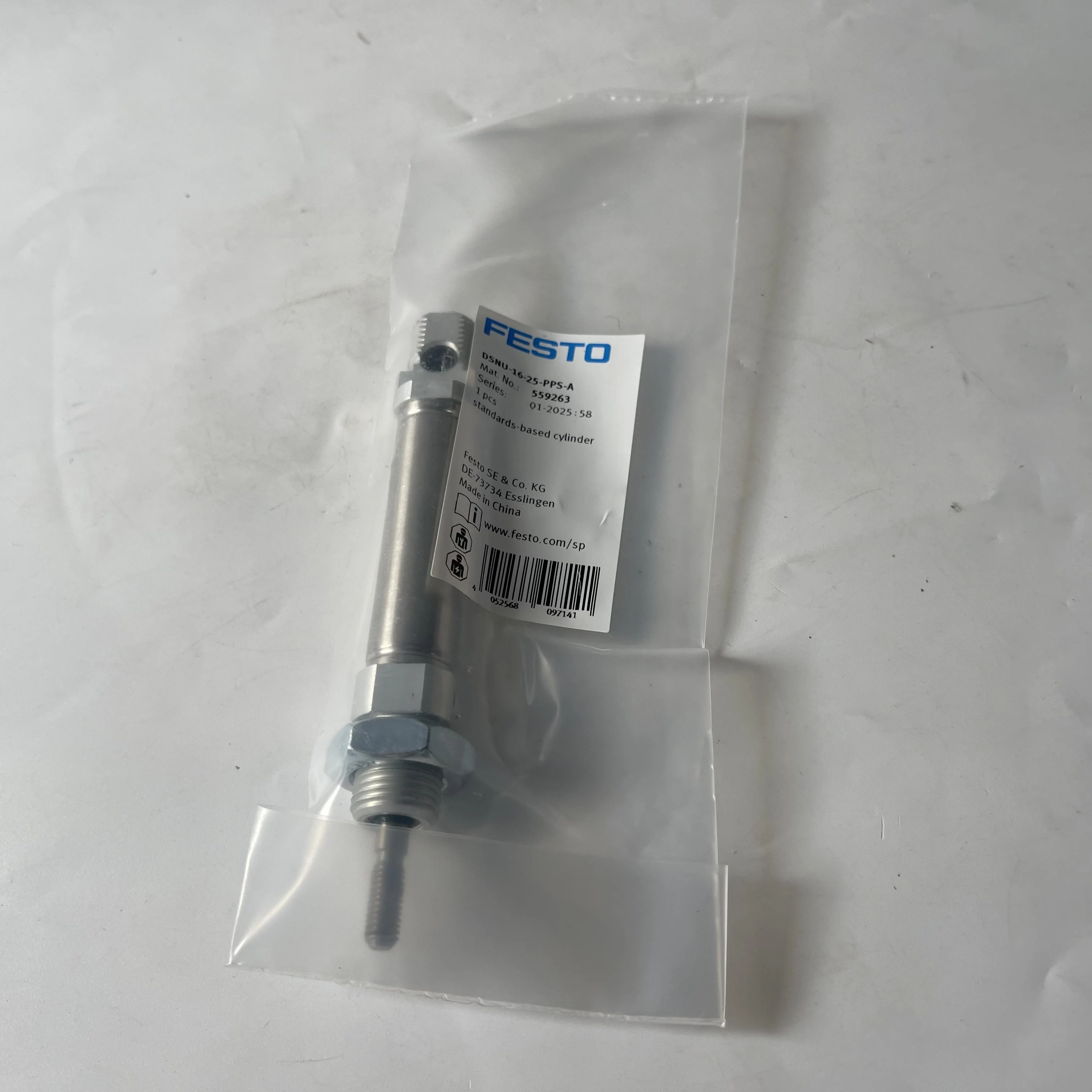 FESTO Mini Pneumatic Cylinder DSNU-16-25-PPS-A FESTO Mini Pneumatic Cylinder DSNU-16-25-PPS-A