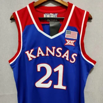 Wholesale Mens Basketball Jersey Joel Embiid #21 Kansas Jersey Stitched  S-XXL