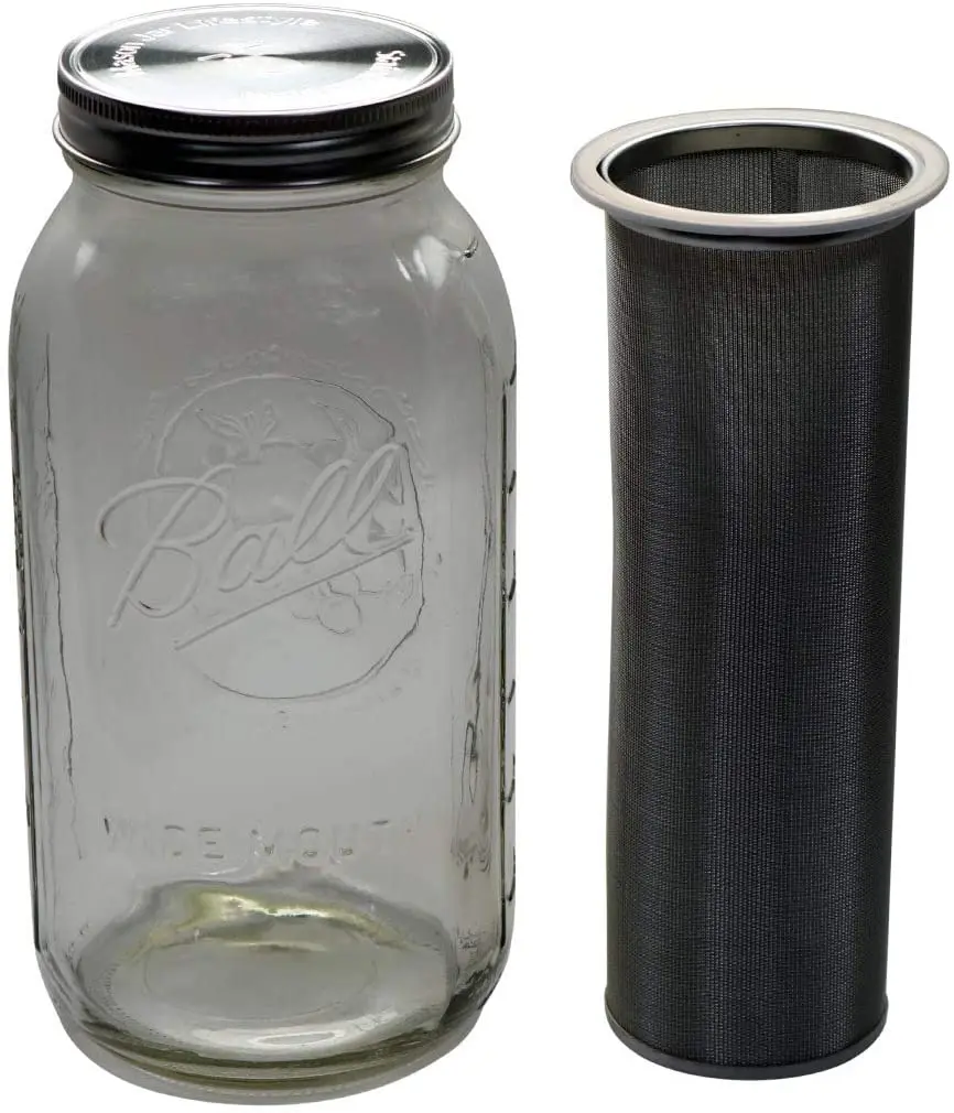 Trellis & Co. Stainless Steel Cold Brew Coffee Mason Jar Filter Kit