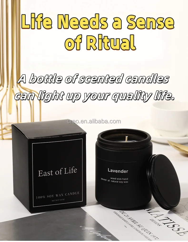 product custom handmade smokeless soy wax scented candle with glass container for weddings holiday souvenirs bars thanksgiving  diwali-1