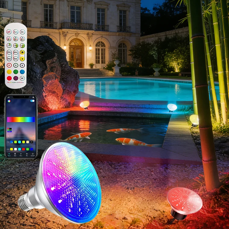 25W RGBIC WIFI PAR38 Spotlight - IP65 Waterproof Mobile App