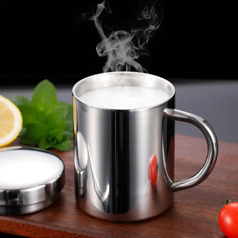 200/300/400ml Double Walled Stainless Steel Mug Insulated Camping