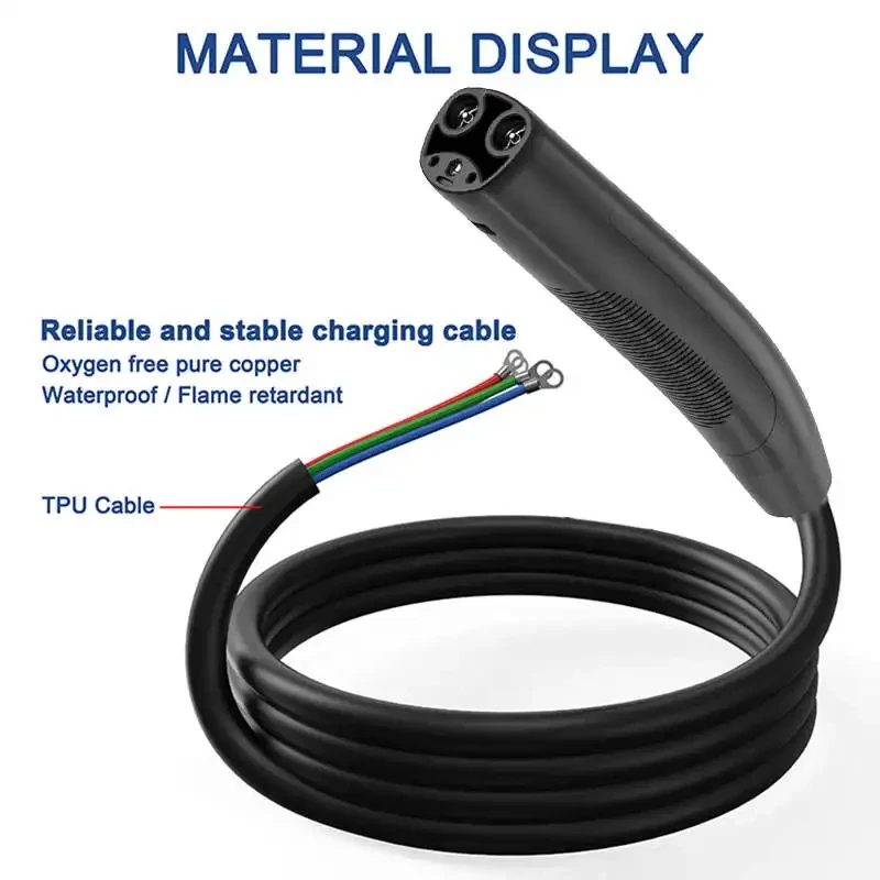 IP67 80A 50A 40A 32A 380V Home AC EV Tesla Charging Plug Cable with nacs connector supplier