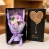 Caja de regalo morada 9+Rabbit+Doble corazón