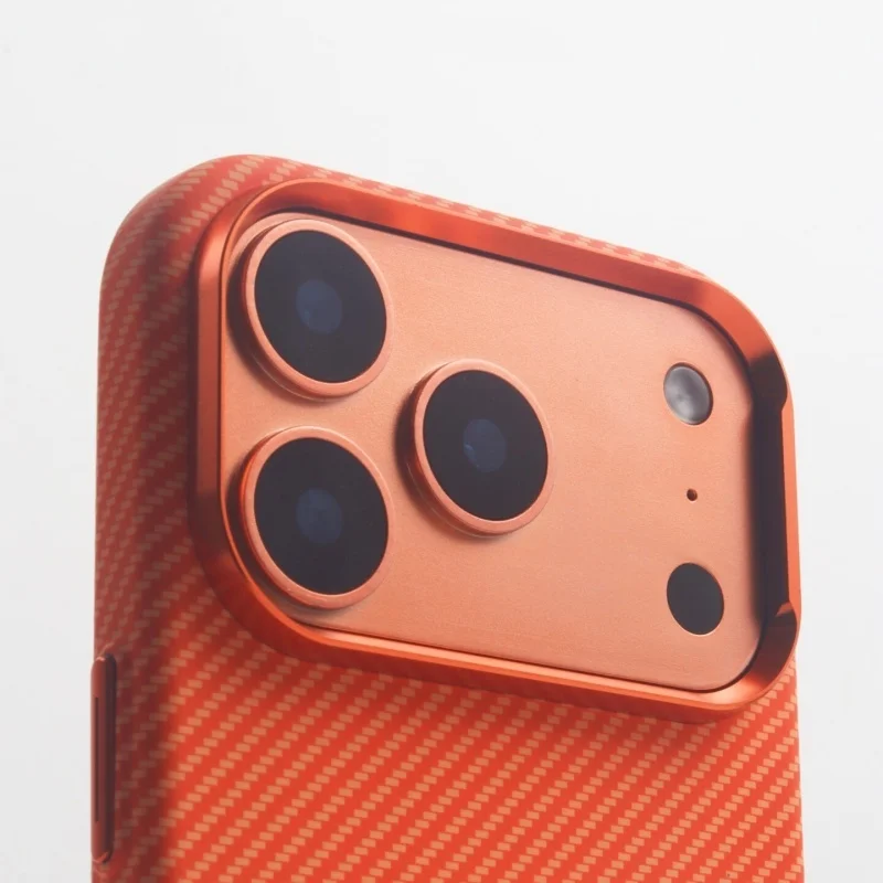 High Quality Slim PC Carbon Fiber Texture Magnetic Phone Case for iPhone 18 17 Pro Max Wireless Charging Shockproof Hard Cover