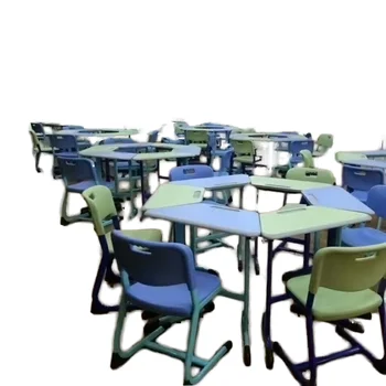 Fashionable and Durable Student Training Desks and Chairs Combination School Furniture