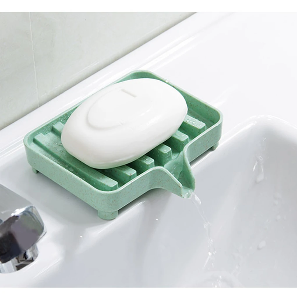 Bathroom Toilet Kitchen Rack Cases  Bath Storage Box Drain Tray Silicone Drain Soaps Dish Holder