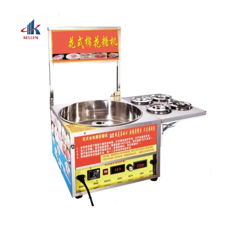 Vending Machine Production Bonbon Marshmallow Head Cotton Candy Gas Machine Full Automatic Cotton Candy Machine