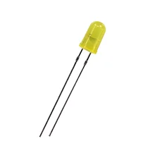 Hinchytek 5mm Yellow Diffused Lens LED Lamp 1000pcs/Bag 2V 0.04W Through-Hole Diode Green Emitting Color Dip LED