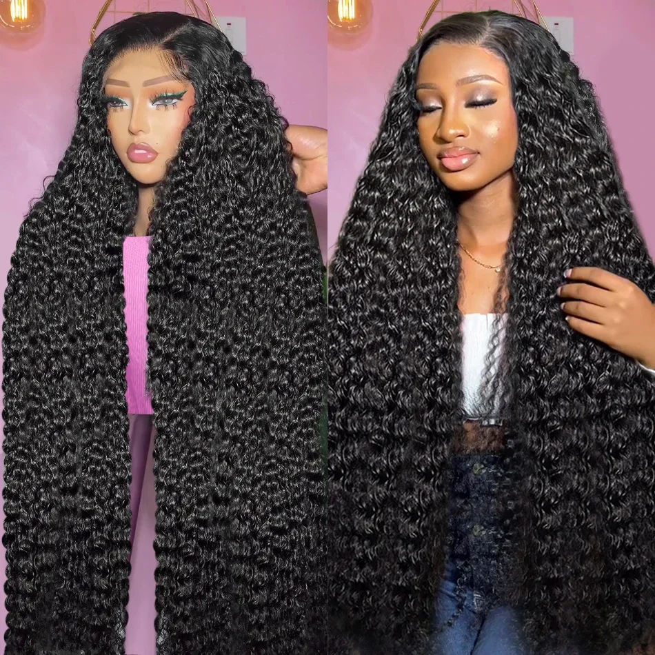 5x5 Closure Wig 13x4 13x6 HD Curly Lace Frontal Wigs Deep Wave Lace Front Human Hair Wig Transparent Water Wave Wigs Human Hair_voghion.com