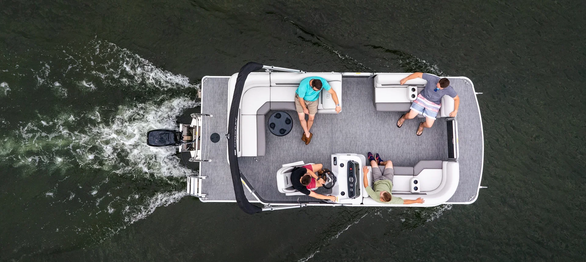 Kinocean Luxury Oem Electric Motor Party Fiberglass Luxurious Pontoon