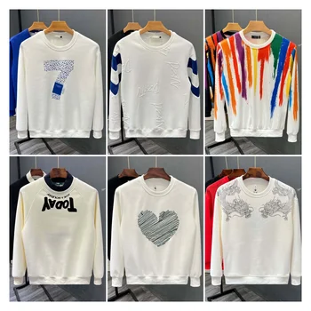 Wholesale High Quality Popular Crew Neck Sweatshirt Casual Pullover Heart-shaped Sequin Patch Sweatshirt for Women
