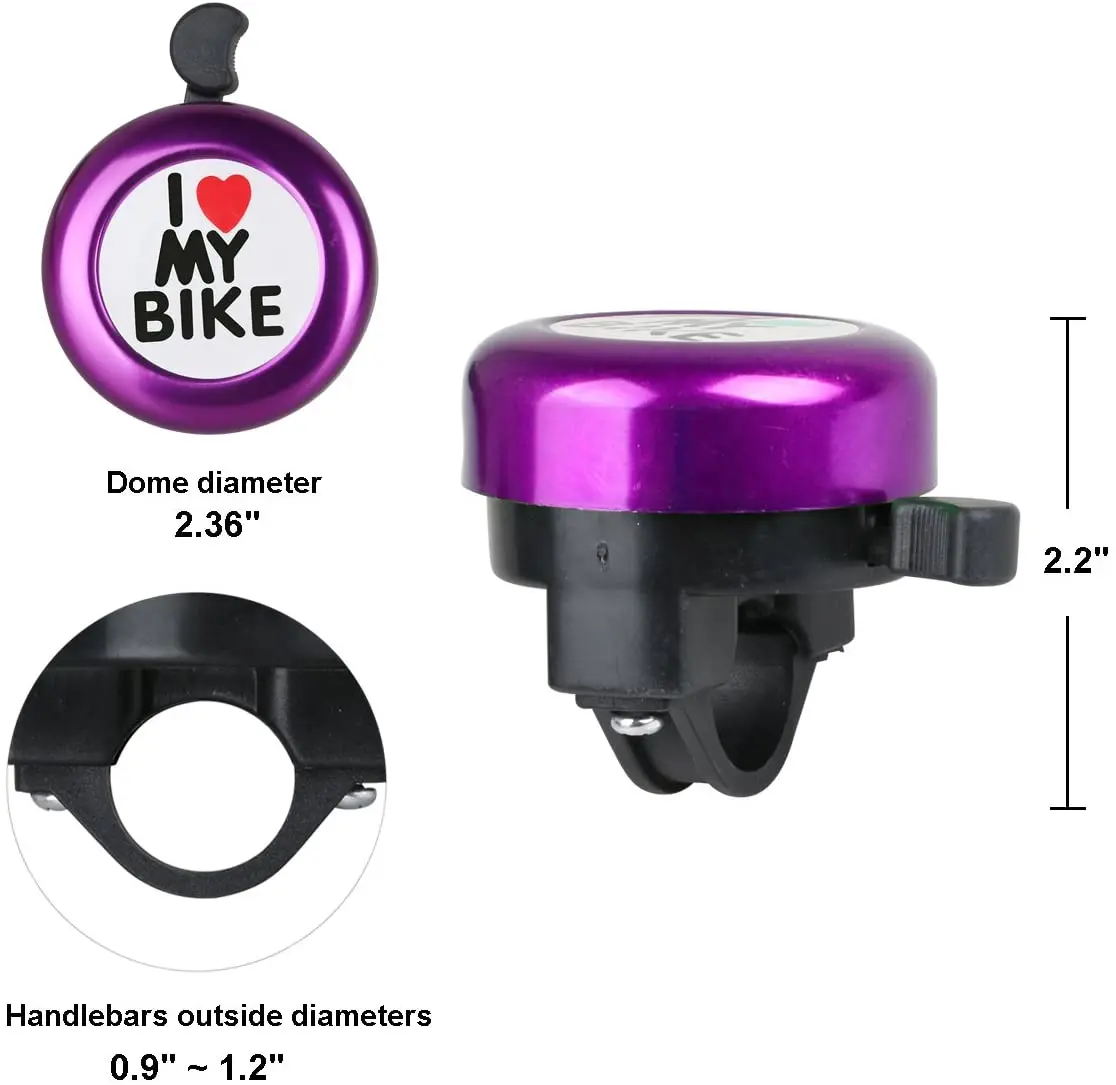 Golden Alloy Accessory Aluminum Bicycle Loud Crisp Clear Bike Bell Road