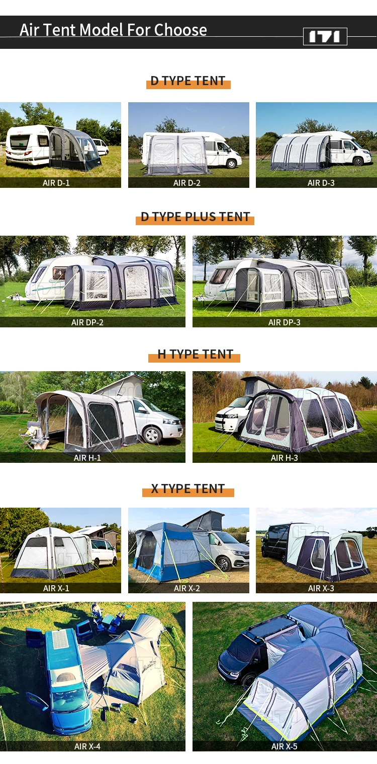 8ft X 6ft Compact Air Awning Tent Room Extension For Caravan Motorhome