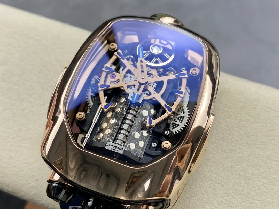 Jacob Co Luxury Men's Automatic Mechanical Watch Visual Rose Gold Shell with Pointer Dial Display High Quality Factory Price