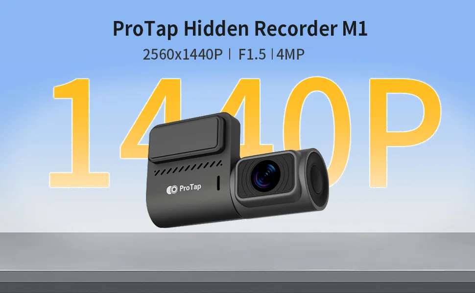 Protap M1 Dash Cam 1440P Car Camera description image
