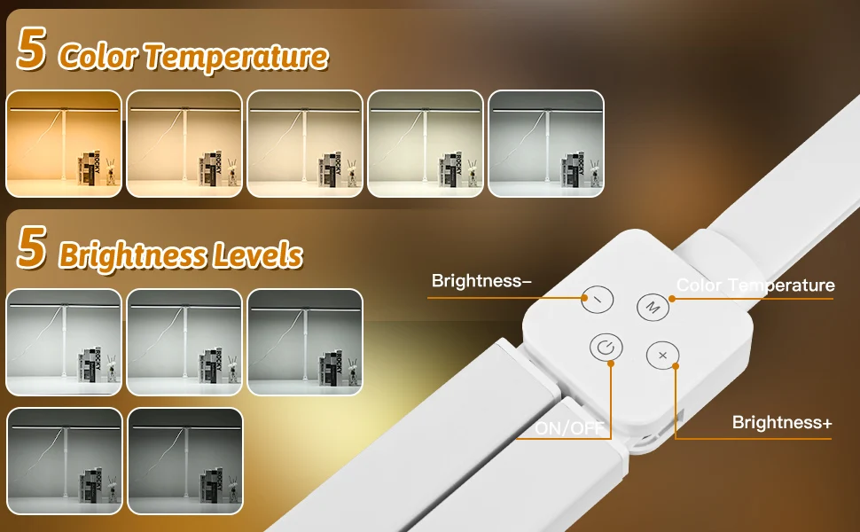 Super Bright Workbench Lamp Desk Flexible Dimmable Desktop Lamp Adjustable Screen Bar LED Desk Lamp for Reading Home Office - Image 6