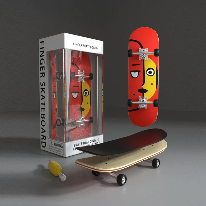 Finger Skate Profesional – Monopatín De Dedos De Arce Con Ruedas Y Herramienta | Regalo Para Skaters