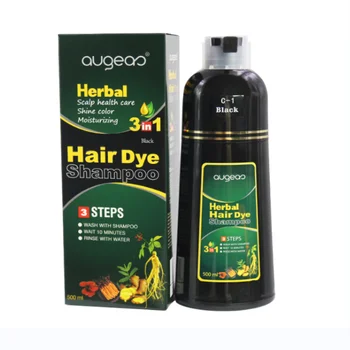 500ml Permanent Augeas Hair Dye Shampoo Fast Ship Organic Natural Color ...