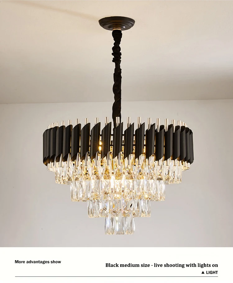 Project case easy to install modern fancy living room hotel lobby chandelier