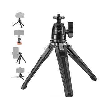 NEEWER Mini Metal Table Tripod with 360 Ball Head Supports Vertical Recording and Handle Portable Travel Tripod