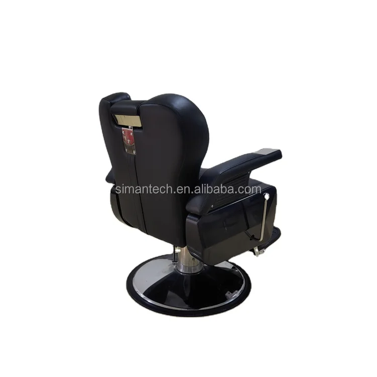 Siman Luxury High Quality Black Brown Gold Barber Chairs Set Metal Hair