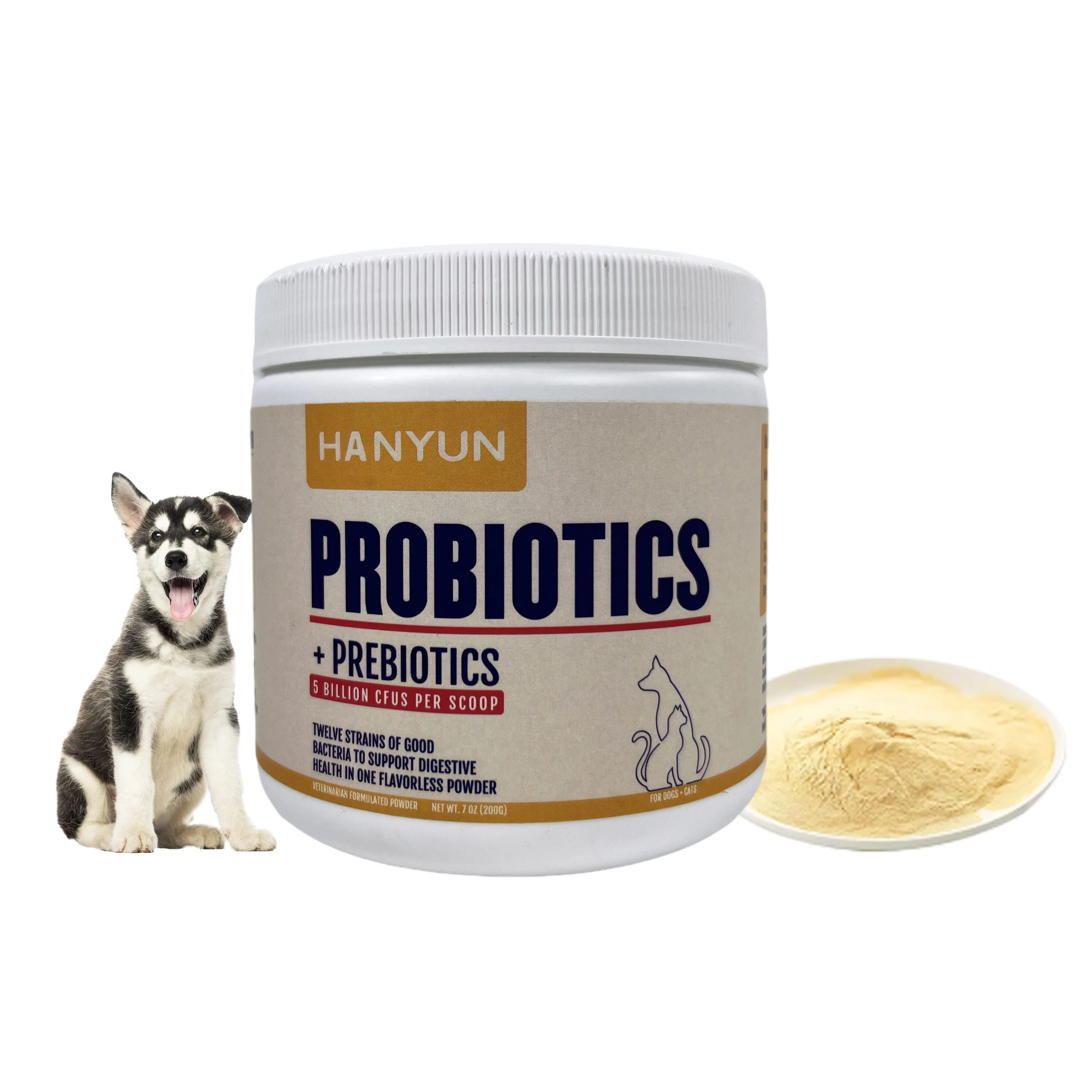 Factory Pet Probiotic Nutritional Supplement Powder Prebiotics and Probiotics for Dog and Cat with FOS Probiotic
