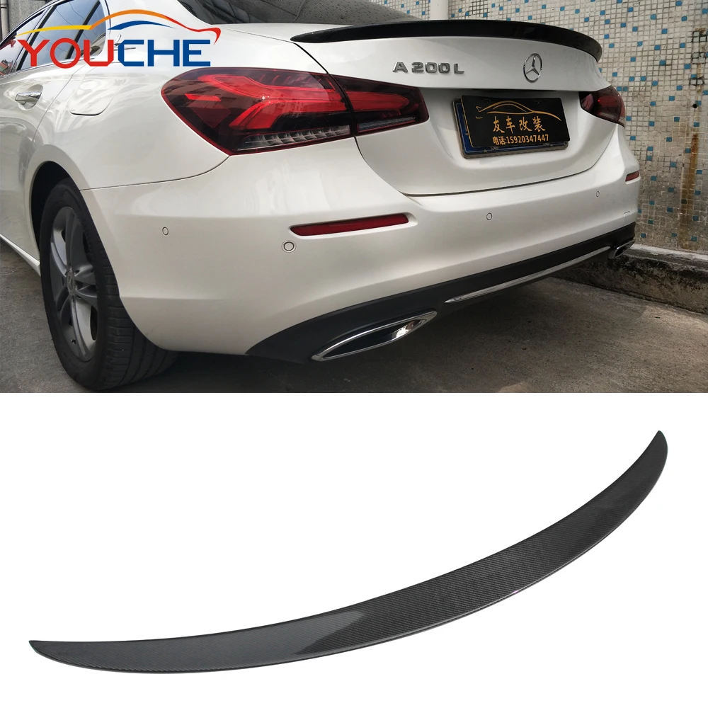 For Mercedes A Class W177 AMG V177 2019-2022 Rear Trunk Wing Spoiler Carbon  Look ABS Tail Lip Cover Car Styling Accessories - AliExpress