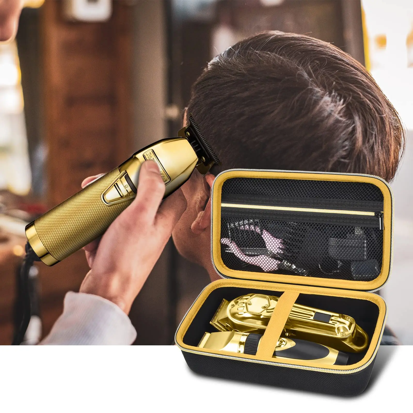 Custom Large Capacity Portable Eva Barber Kit Tool Case Haircut Clipper