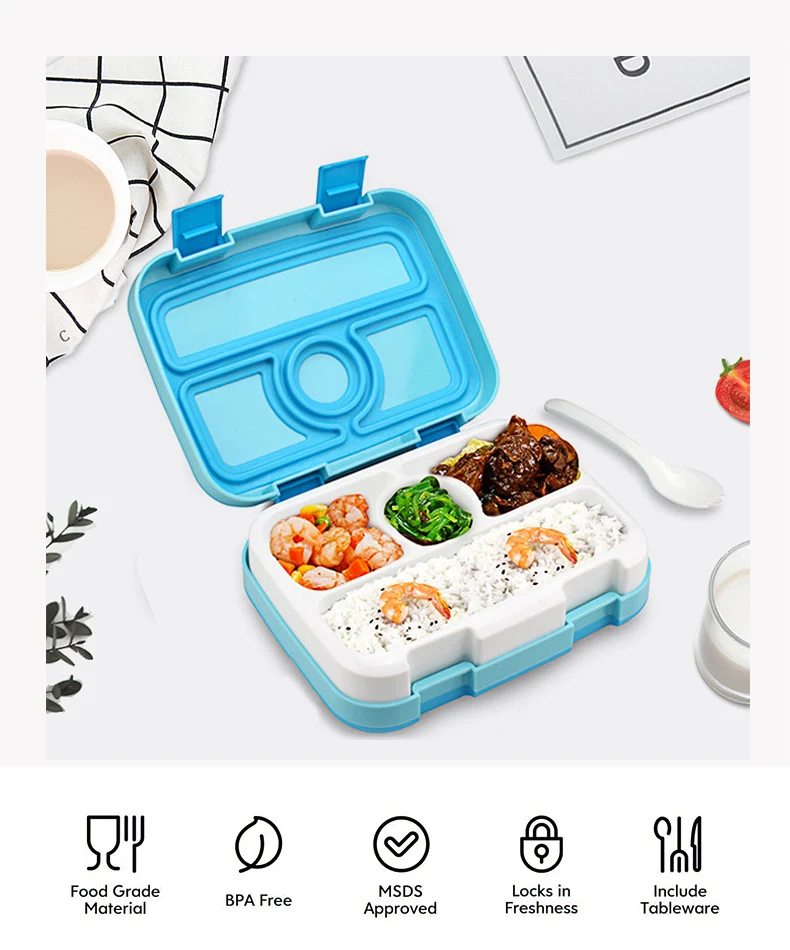 Safe Leakproof Microondas Bento Box For Kids Bpa Free El Plastico Food ...