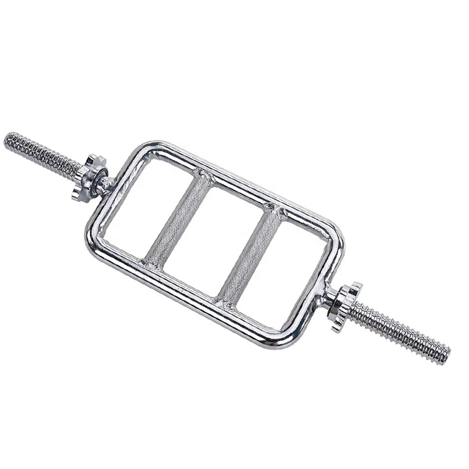 34 Inch Standard Threaded Solid Chrome Tricep Bar